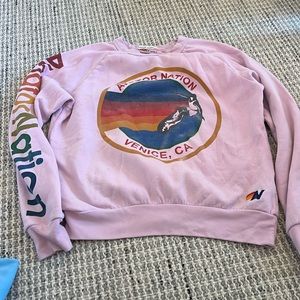 Pink aviator nation sweatshirt